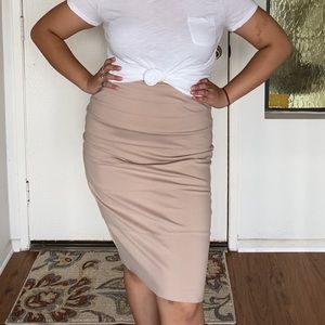 Nude Pencil Skirt - US Size 8